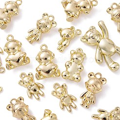 36個6スタイルアロイペンダント  カドミウムフリー＆鉛フリー  クマ  ライトゴールド  14.5~26x9~17x3~5.5mm  穴：1.2~4mm  6個/スタイル&nbsp;FIND-LS0001-72