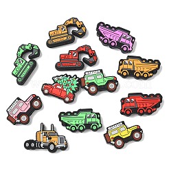 16 スタイルの食品グレードの環境に優しいシリコンビーズ 16 個  車  ミックスカラー  19~25x30~36x7mm  穴：2~3mm  1個/スタイル&nbsp;SIL-CJ0002-92