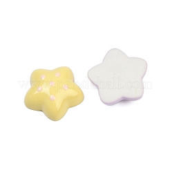 プラスチックカボション  スポットチャーム  ミックスカラー  スター  19.5x20x8mm&nbsp;FIND-Z077-02C