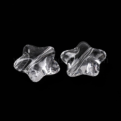 透明なアクリルビーズ  スター  透明  20x20x8mm  穴：2mm&nbsp;X-OACR-M011-03
