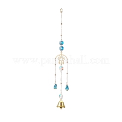 Faceted Glass Teardrop & Octagon Hanging Suncatcher&nbsp;HJEW-I010-02C