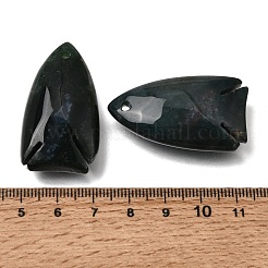 天然石インディアン瑪瑙ペンダント  魚のチャーム  39~40x22x12mm  穴：2mm&nbsp;GG-CBA6D08-B08