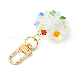 Flat Round Glass Pendant Decorations&nbsp;HJEW-TA00195