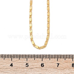 真鍮オーバルリンクチェーンネックレス  長持ちメッキ  ラックめっき  18KGP本金メッキ  17.91インチ（45.5cm）&nbsp;NJEW-H053-01A-G02