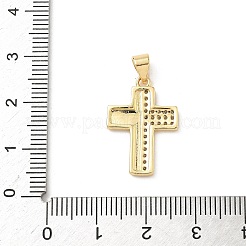Brass Micro Pave Cubic Zirconia Pendants&nbsp;KK-D426-15C-G