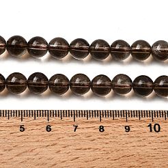 Natural Smoky Quartz Round Beads Strands&nbsp;G-E329-8mm-38