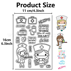 PVCプラスチッククリアスタンプ  DIYスクラップブッキング用  装飾的なフォトアルバム  カード作り  スタンプシート  フィルムフレーム  言葉  160x110x3mm&nbsp;DIY-WH0439-0293