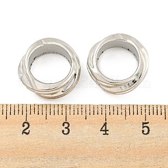 合金のスペーサービーズ  フラットラウンド  プラチナ  16x7mm  内径：10mm&nbsp;FIND-A039-11P