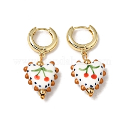Brass Hoop Dangle Earrings&nbsp;KK-CBA8324-26G-03