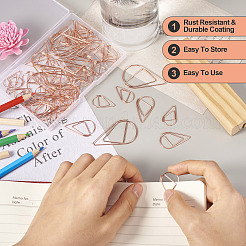 200Pcs 3 Style Carbon Steel Paper Clips&nbsp;FIND-TA0002-18RG