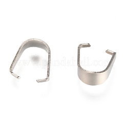 変色しにくい304ステンレススチールのスナップオンベイル  ステンレス鋼色  9x4x6mm  ピン：0.6mm&nbsp;STAS-F074-03P