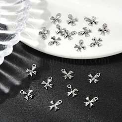 シェグレース真鍮クロスチャーム  カドミウムフリー＆ニッケルフリー＆鉛フリー  プラチナメッキ  10x8x2mm  穴：1.2mm&nbsp;XGR0162P-98P