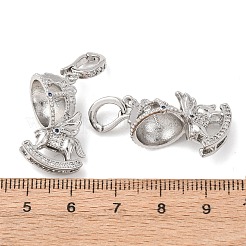 Brass Micro Pave Cubic Zirconia Peg Bails&nbsp;KK-A279-19P
