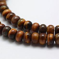 Natural Tiger Eye Beads Strands&nbsp;G-G665-10-6x4mm