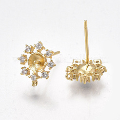 Brass Stud Earring Findings&nbsp;KK-T038-475G