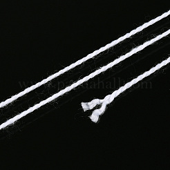 編組ポリエステルコード  ジュエリー作りのための  ラウンド  ホワイト  0.5~1mm  約63~64m /ロール  10ロール/セット&nbsp;OCOR-T017-04A-20