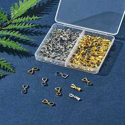 100Pcs 2 Colors Brass Ice Pick Pinch Bails&nbsp;IFIN-FS0001-48