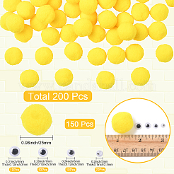 150Pcs Polyester Pom Pom Ball&nbsp;DIY-SC0031-33E