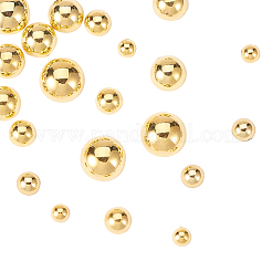 ABSプラスチックパール調ビーズ  半円  ゴールド  ゴールド  9.5x4.5mm  1390個/箱&nbsp;KY-CJ0001-08