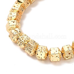 Electroplated Natural Lava Rock Beads Strands&nbsp;G-G984-05KCG