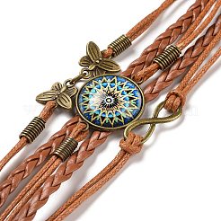 PU Leather Multi-strand Bracelet&nbsp;MAND-PW0001-40B