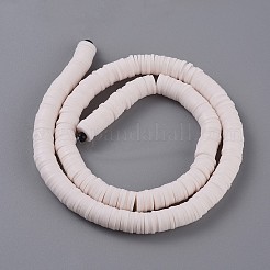 Flat Round Handmade Polymer Clay Beads&nbsp;LS-CLAY-R067-8.0mm-16