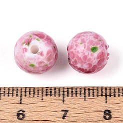 手作りランプワークビーズ  ラウンド  フラミンゴ  10~10.5mm  穴：1.6~2mm&nbsp;LAMP-T024-10A-02