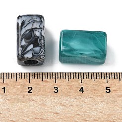 トウトーンアクリルビーズ  天然石風ビーズ  長方形  ミックスカラー  18x11x11mm  穴：5.5mm  約246個/500g&nbsp;OACR-C040-04