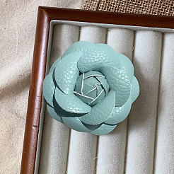 Flower Imitation Leather Shoe Decoration&nbsp;AJEW-WH20020-341E