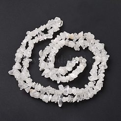 天然の水晶チップ連売りビーズ  5mm  穴：0.3mm.&nbsp;LS-F019-2