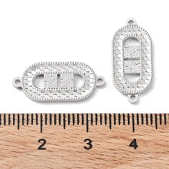 ロジウムメッキ 925 スターリングシルバー コネクタ チャーム  オーバルリンク  プラチナメッキ  9x20x1.2mm  穴：1.2mm&nbsp;STER-C003-24P