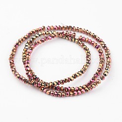 Electroplate Glass Beads Strands&nbsp;EGLA-P018-2mm-F02