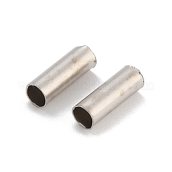 真鍮製チューブビーズ  カドミウムフリー＆鉛フリー  プラチナ  8x2.7mm  穴：2mm&nbsp;KK-B120-03E-P