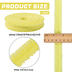 ポリエステルフリルゴムコード  ウェビング衣類縫製アクセサリー  きいろ  22mm&nbsp;EW-WH0015-02E