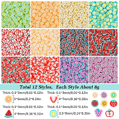 96G 12 Styles Handmade Polymer Clay Nail Art Decoration&nbsp;CLAY-SC0001-89