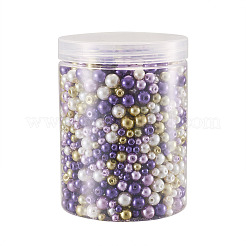 12 Strands 12 Styles Baking Paint Pearlized Glass Pearl Round Bead Strands&nbsp;HY-CW0001-03B