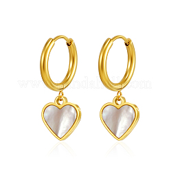 Stylish Heart Stainless Steel Hoop Earrings&nbsp;CL8045-2