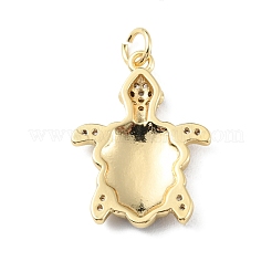 Rack Plating Brass Micro Pave Cubic Zirconia Pendants&nbsp;KK-C021-01G-04