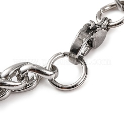 304 Stainless Steel Wheat Chain Bracelets for Women&nbsp;BJEW-G711-13GP