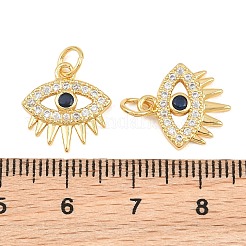 Brass Micro Pave Cubic Zirconia Pendants&nbsp;CU-CBAB719-05G-A