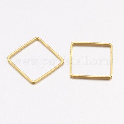 スクエア真鍮製フレームコネクター  ニッケルフリー  ゴールドカラー  10x10x1mm&nbsp;EC03010mm-NFG