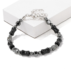 Adjustable Synthetic Non-magnetic Hematite Bead Stretch Bracelets&nbsp;PW-WG03C29-01