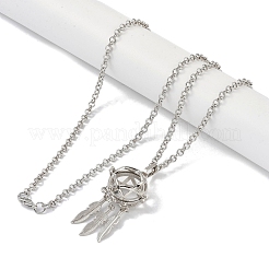 Brass Pendant Necklaces&nbsp;NJEW-G089-14B-P