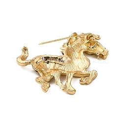 合金ブローチ  動物エナメルピン  シマウマ  ゴールドカラー  ブラック  44.5x51mm&nbsp;JEWB-I034-38G