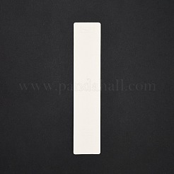 紙のネックレスのディスプレイカード  長方形  ホワイト  19.5x4x0.06cm&nbsp;CDIS-G009-08