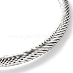 304 Stainless Steel Open Cuff Fist Bangles&nbsp;BJEW-P304-01D-G