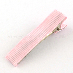 ヘアアクセサリー鉄ワニのヘアクリップ  グログランリボン付き  ミックスカラー  49~49.5x10~11mm&nbsp;PHAR-S605-M