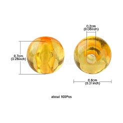 透明なアクリルビーズ  ラウンド  ミックスカラー  8x7mm  穴：2mm  約100個/27g&nbsp;MACR-YW0002-72C