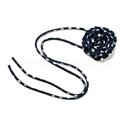 Polka Dot Pattern Fabric Rose Tie Choker Necklaces for Women&nbsp;NJEW-Z022-01B