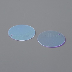 Iridescent PVC Paillette/Sequins Pendants&nbsp;PVC-WH0006-01D